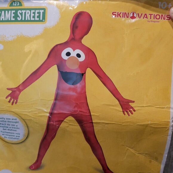 Disguise‎ Kid's 8-10 Sesame Street Elmo Bodysuit Costume Skinovations NEW - Picture 3 of 5